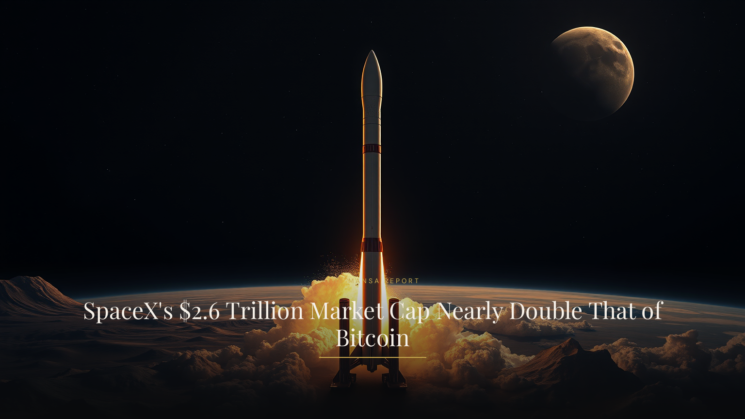 SpaceX's $2.6 Trillion Market Cap Nearly Double That of Bitcoin
