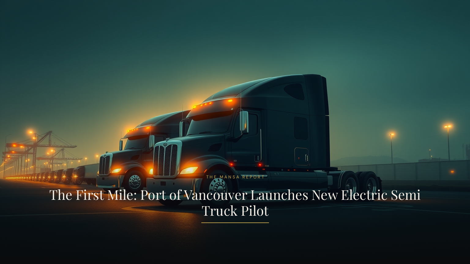 The First Mile: Port of Vancouver Launches New Electric Semi Truck Pilot